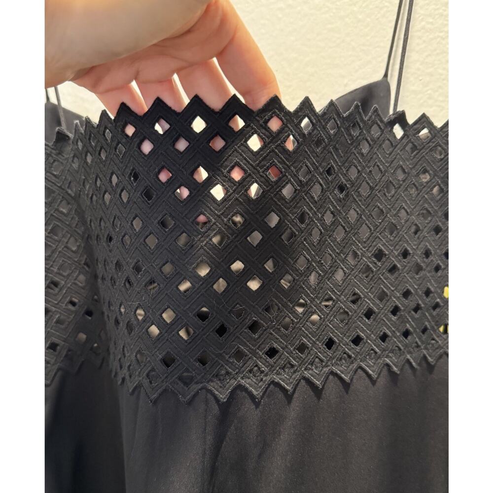 Catherine Malandrino Size 10 Black Dress Underwire Bustier Silk Blend Cut Out - Picture 6 of 11